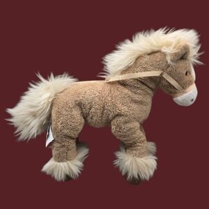 GUND Fanning Tan Brun Clair Plush Horse 12" Stuffed Animal Toy #6050374